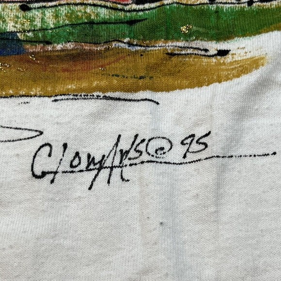 VTG Hand painted Sunflower Lady Bug Single Stitch Shirt and Shorts Set One Size - Picture 5 of 13